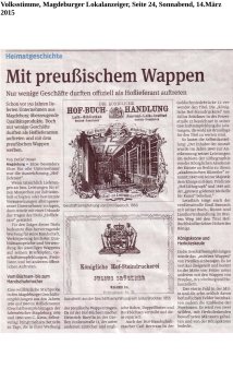 14.03.2015 Mit preußischem Wappen