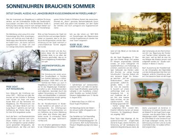 2013 August, das MD, Sonnenuhren brauchen Sommer