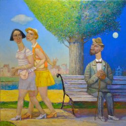 Evgeny Titov (geb.1963), Alter Schäker, Gemälde 2019.jpg