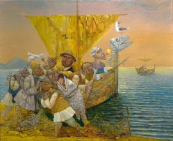 Evgeny Titov (geb.1963), Gute Beute, Gemälde 2018