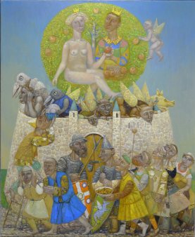 Evgeny Titov (geb.1963), Liebestempel, Gemälde 2019