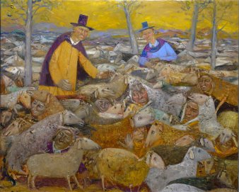 Evgeny Titov (geb.1963), Verstecken, Gemälde 2019