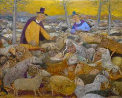 Evgeny Titov (geb.1963), Verstecken, Gemälde 2019