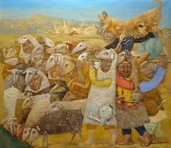 Evgeny Titov (geb.1963), Wasserstelle, Gemälde 2018