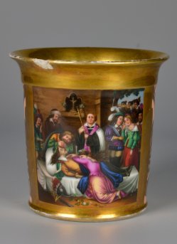 Karl Wilhelm Kolbe (1781-1853), Das Asyl am Kynast,, Porzellanmalerei, Tasse, D2176