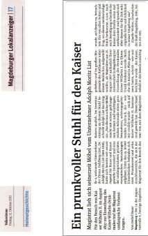 12.10.2012 Ein prunkvoller Stuhl für den Kaiser