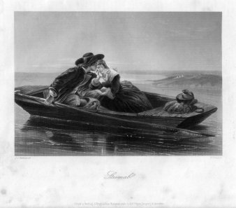 William French (1815-1898), Stromab, Stahlstich nach J.J.Jenkins, D2242-3