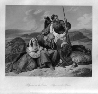 Albert Henry Payne (1812-1902), Pilger in der Wüste, Stahlstich nach H. Stilke, D2274