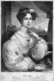 Franz Xaver Stöber (1795-1858), Amalie, Kaiserin von Brasilien, Stahlstich nach J. Ender, D2267-13