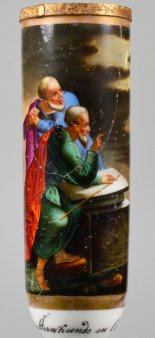 Ursprung der Sternkunde in Scaldua, Porzellanmalerei, Pfeifenkopf, D2270