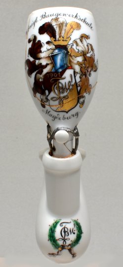 Königliche Baugewerkschule Magdeburg, Porzellanpfeifenkopf , D0988