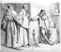 Auguste Hüssener (1789-1877), Kupferstich, Ezelin, nach Lessing, A0090