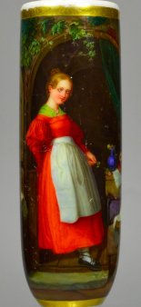 Die Victualienhändlerin, Porzellanmalerei, Pfeifenkopf, D2287