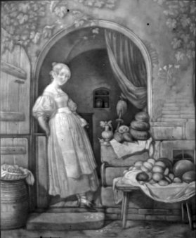 Lithophanie, Meißen 146 – Die Victualienhändlerin