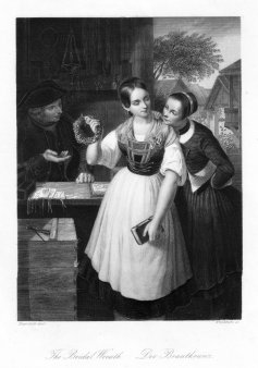 William Colley Wrankmore, Der Brautkranz, Stahlstich nach Esperstedt, D1595