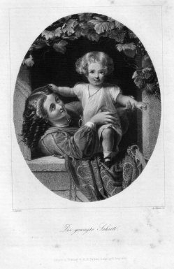 A. Simon, Der gewagte Schritt, Stahlstich nach T. Janssen, D2332-10