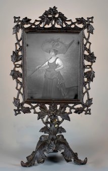 Lithophanie - Lichtschirm, Eisenkunstguss, 29 cm, D2230, sw