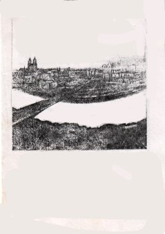 Rudolf Pötzsch (*1950), Ausstellungs-Flyer, Magdeburg Himmelreich 1991