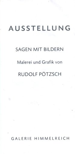 Rudolf Pötzsch (*1950) Ausstellungs-Flyer, Magdeburg Himmelreich 2018