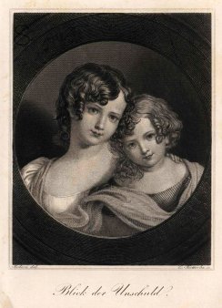 Carl Kotterba (1800-1859), Blick der Unschuld, Stahlstich nach (unleserlich), A0216