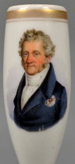 Herrenportait, Porzellanmalerei, Pfeifenkopf, D2336-2