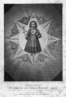 Georg Joseph Manz (1808-1894), Emmanuel, Stahlstich als Andachtsbild nach Leudner, D2347-33