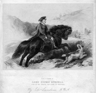 Gottfried Engelmann (1788-1839), Lord Cosmo Russell, Lithographie nach Landseer, D2386-6