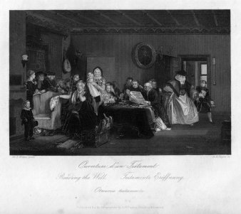 Albert Henry Payne (1812-1902), Testaments Eröffnung, Stahlstich nach D. Wilkie, D2390-9