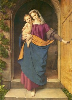 Eduard Steinbrück (1802-1882), Madonna unter der Werkstatttüre, AK, D2482