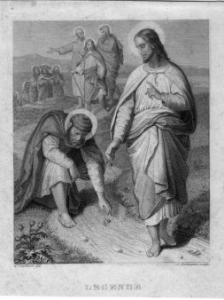 August Hoffmann (1810-1872), Legende, Stahlstich nach W. Kaulbach, D2421-13