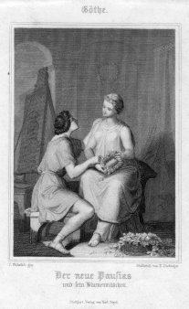 Ernst Dertinger (1816-1865), Der neue Pausias, Stahlstich nach C. Wohnlich, D2421-15