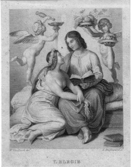 Franz Xaver Steifensand (1809-1876), 5. Elegie, Stahlstich nach W. Kaulbach, D2421-5