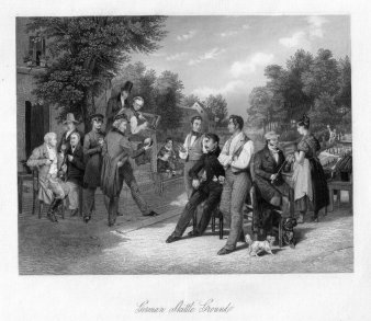 German Skittle Ground, Stahlstich nach F.E. Meyerheim, D2427-1