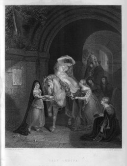 James Baylis Allen (1803-18769, Lady Godiva, Stahlstich nach G. Jones, D2342-2