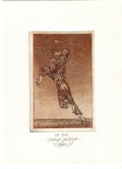 Rudolf Pötzsch (1950), Radierung 2021, „Jauchzet frohlocket“, D2463