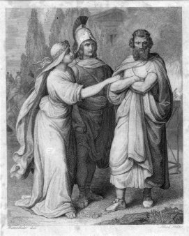 Schad, Iphigenie auf Tauris, Stahlstich nach A. Muttenthaler, D2421-20