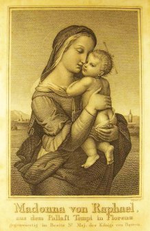 Friedrich Wagner (1803-1876), Madonna von Raphael, Kuupferstich nach Raffael, A0262