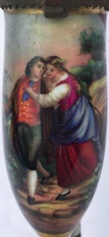 Hermann und Dorothea, Porzellandekor auf Pfeifenkopf, nach Kaulbach, A0269