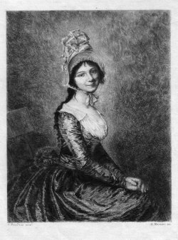 Mercier, G., Sitzende junge Frau, Kupferstich nach P.P.Prud´hon, D2375-01