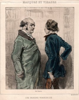Paul Gavarni (1804-1866), Les Parens Terribles, Farblithographie, D2376-01