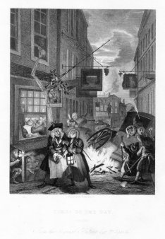 W. Radclyffe, Times of the Day – Night, Stahlstich nach W. Hogarth, D2420-3