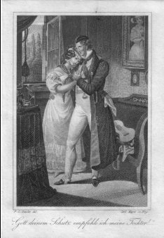 Carl Ferdinand Mayer (1798-1868), Stahlstich, „Gott deinem Schutz empfehle ich meine Tochter“, nach P.C.Geisler, D2542-8