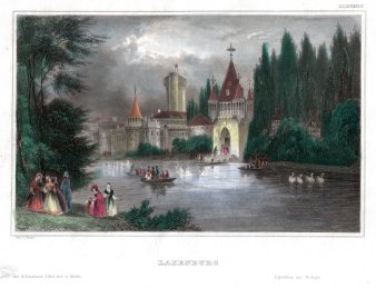 Reiss, C., Laxenburg, altkolorierter Stahlstich, D2566