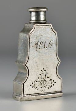 Schnupftabakflasche, Tabatiere 1846, Zinn, D2553-2-1