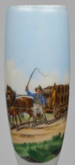 D2803-1 Holzfässer-Fuhrwerk, Porzellanpfeife, D2803-1