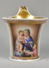 Tizian, (1477od.1488-1576), Madonna mit dem Christuskind und Johannesknabe, Porzellanmalerei, Tasse, D1866