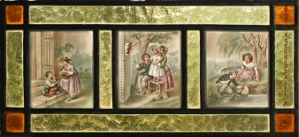 D0816-drei 3 Lithophanien Fensterbild