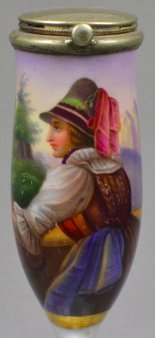 Eduard Freudenberg (1805 – 1855), Margaretha, Porzellanmalerei, Pfeifenkopf, D1084