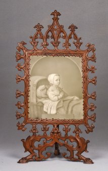 Lithophanie - Lichtschirm, Eisenkunstguss, 28,5 cm, D1550