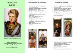 Faltblatt zur Ausstellung Portraits vorne